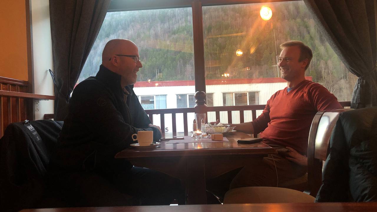 Bård Ludvig Thorheim på cafebesøk