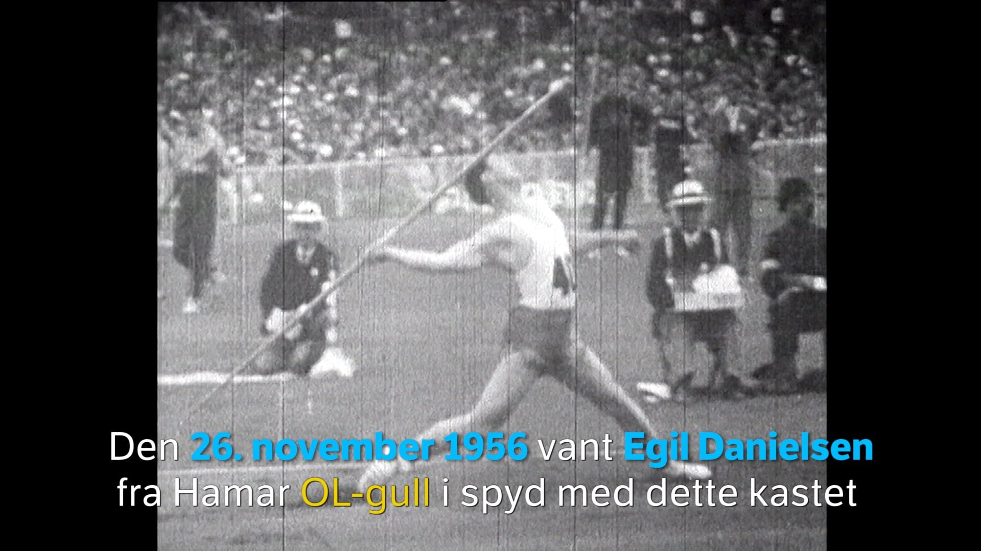 Fra arkivet: Egil Danielsen kaster til gull – NRK