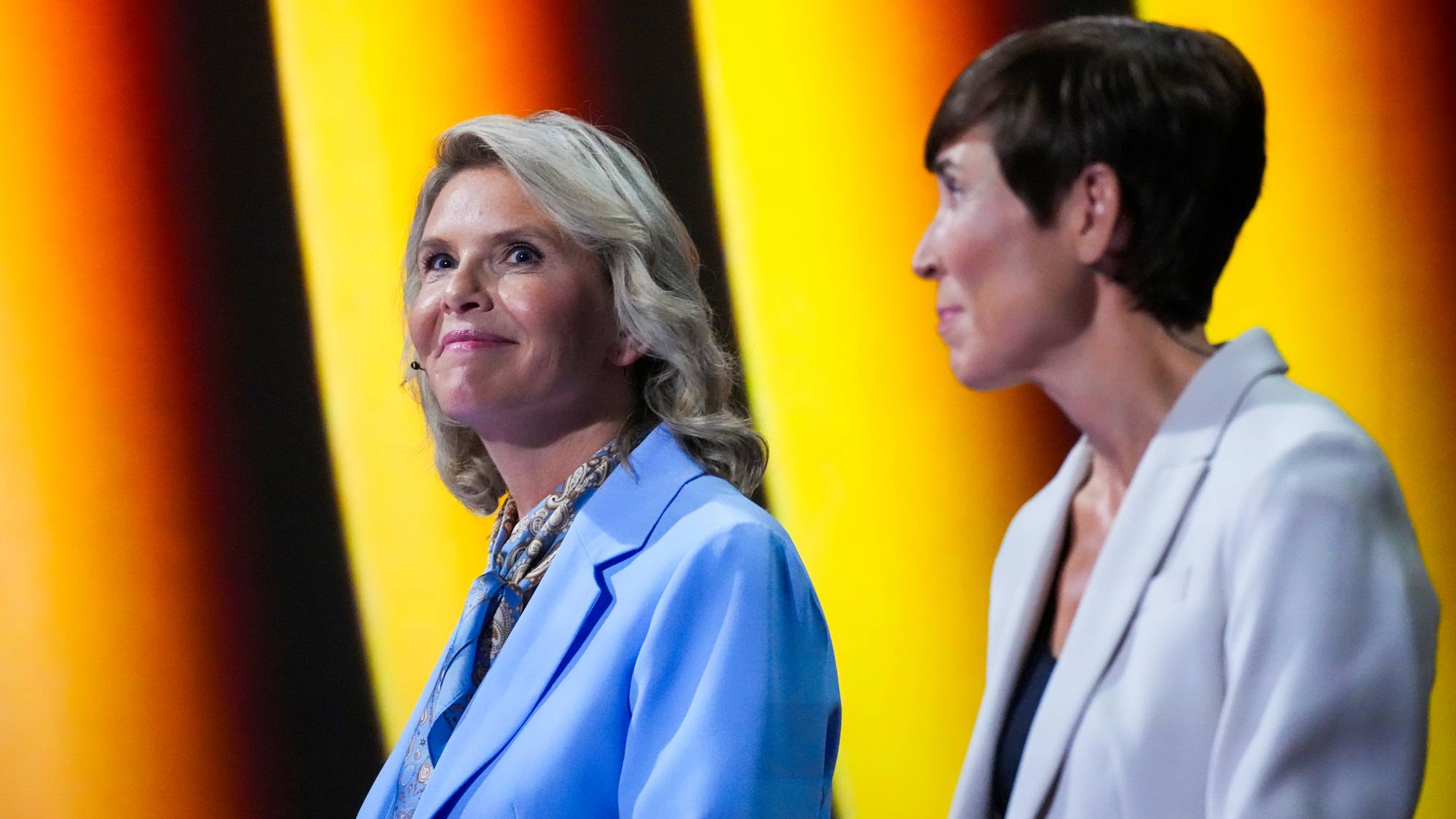 Sylvi Listhaug og Ine Marie Eriksen Søreide under partilederdebatten 2026.