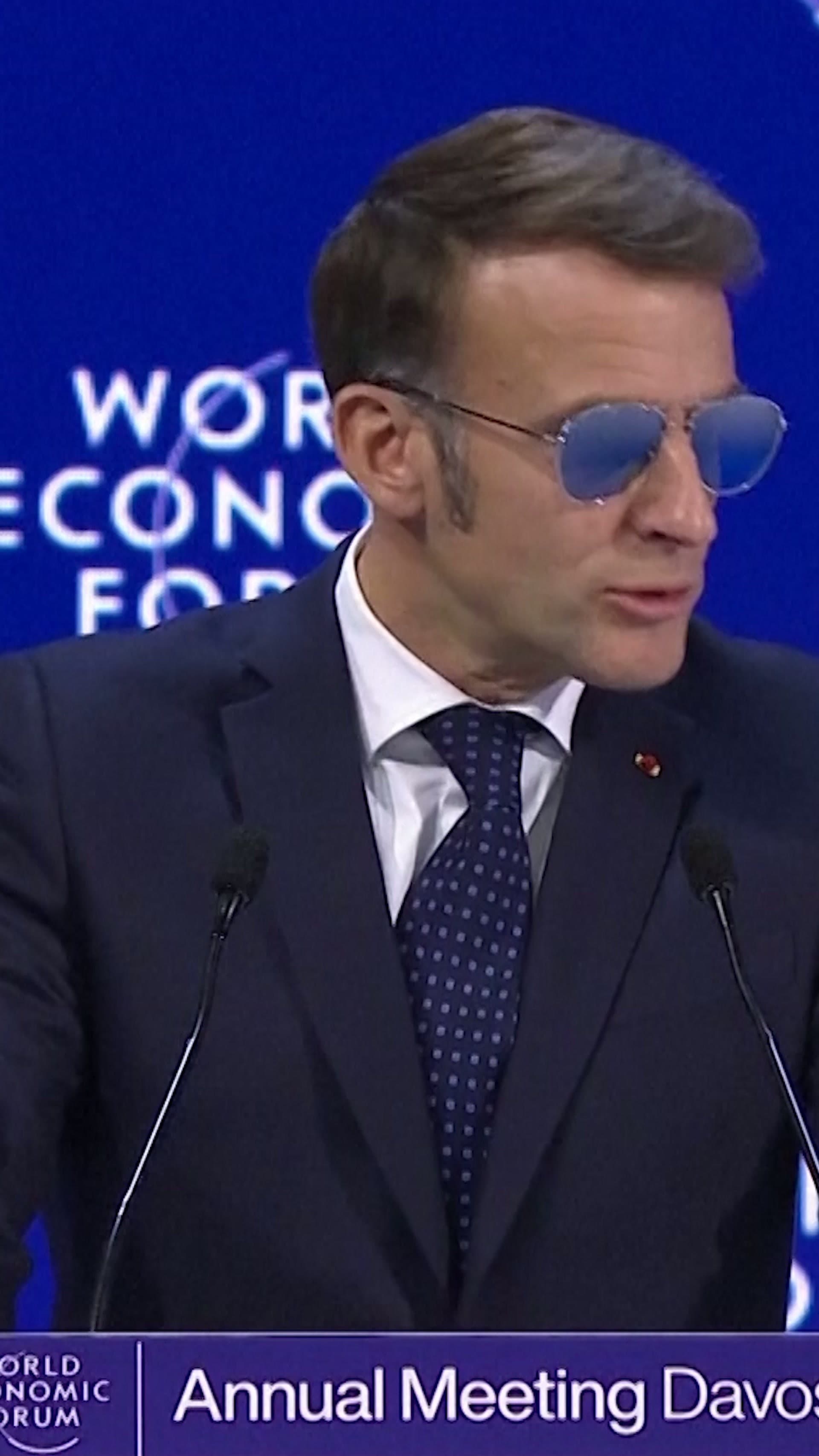 Macron i Sveits: – Jeg har ingen planer om å snakke med Trump