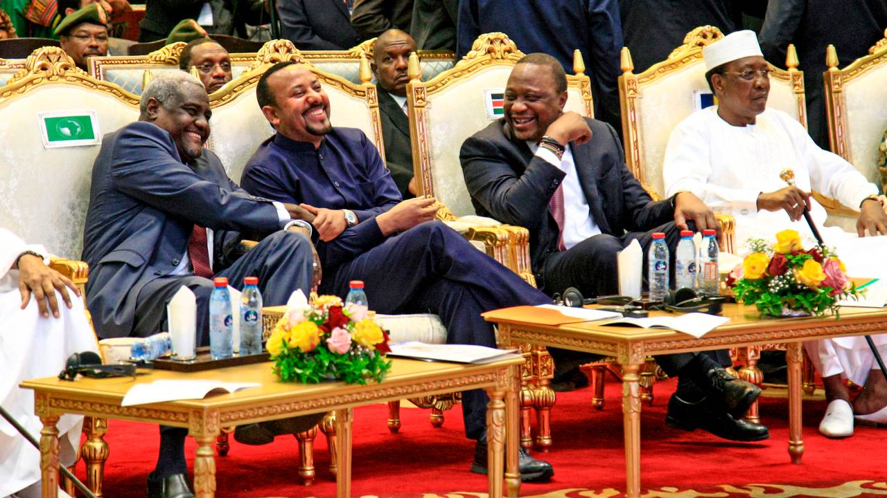 Etiopias statsminister Abiy Ahmed i møte i den afrikanske union