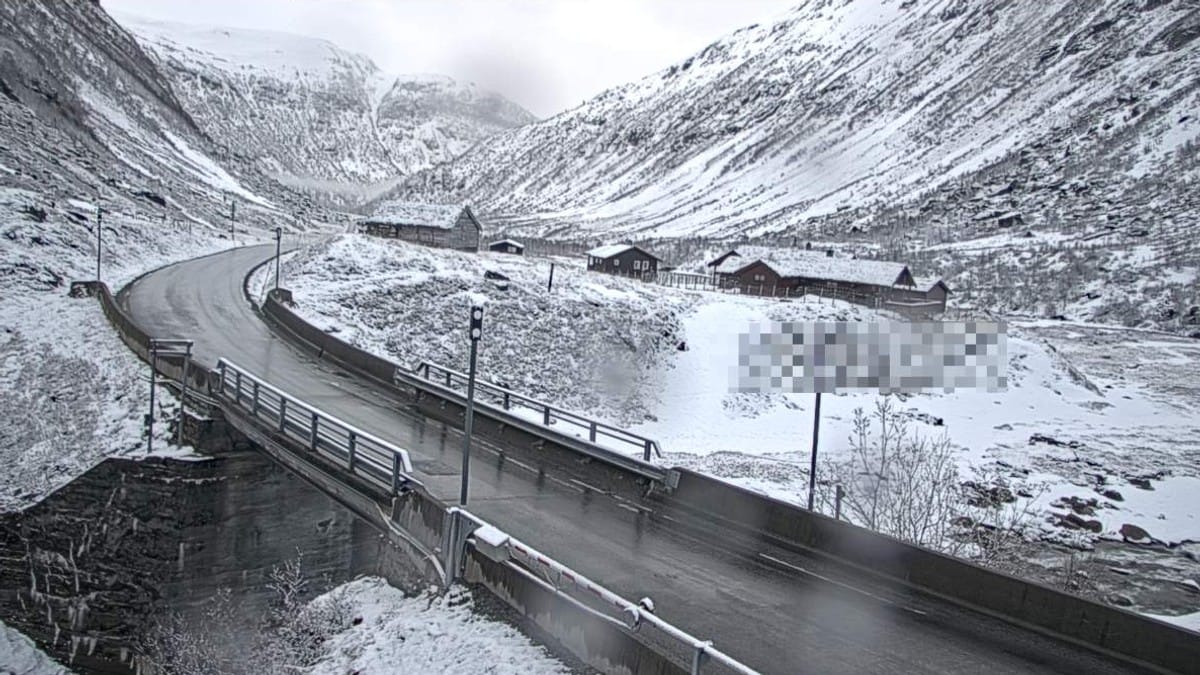 Gult farevarsel for snø på fjellovergangane i Sør-Noreg