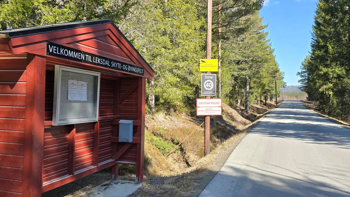 Gressbrann i Stjørdal: Brannvesenet kan ikke gå inn på grunn av miner