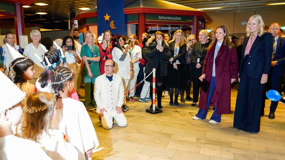 Syke barn fikk prinsessebesøk på Lucia-dagen