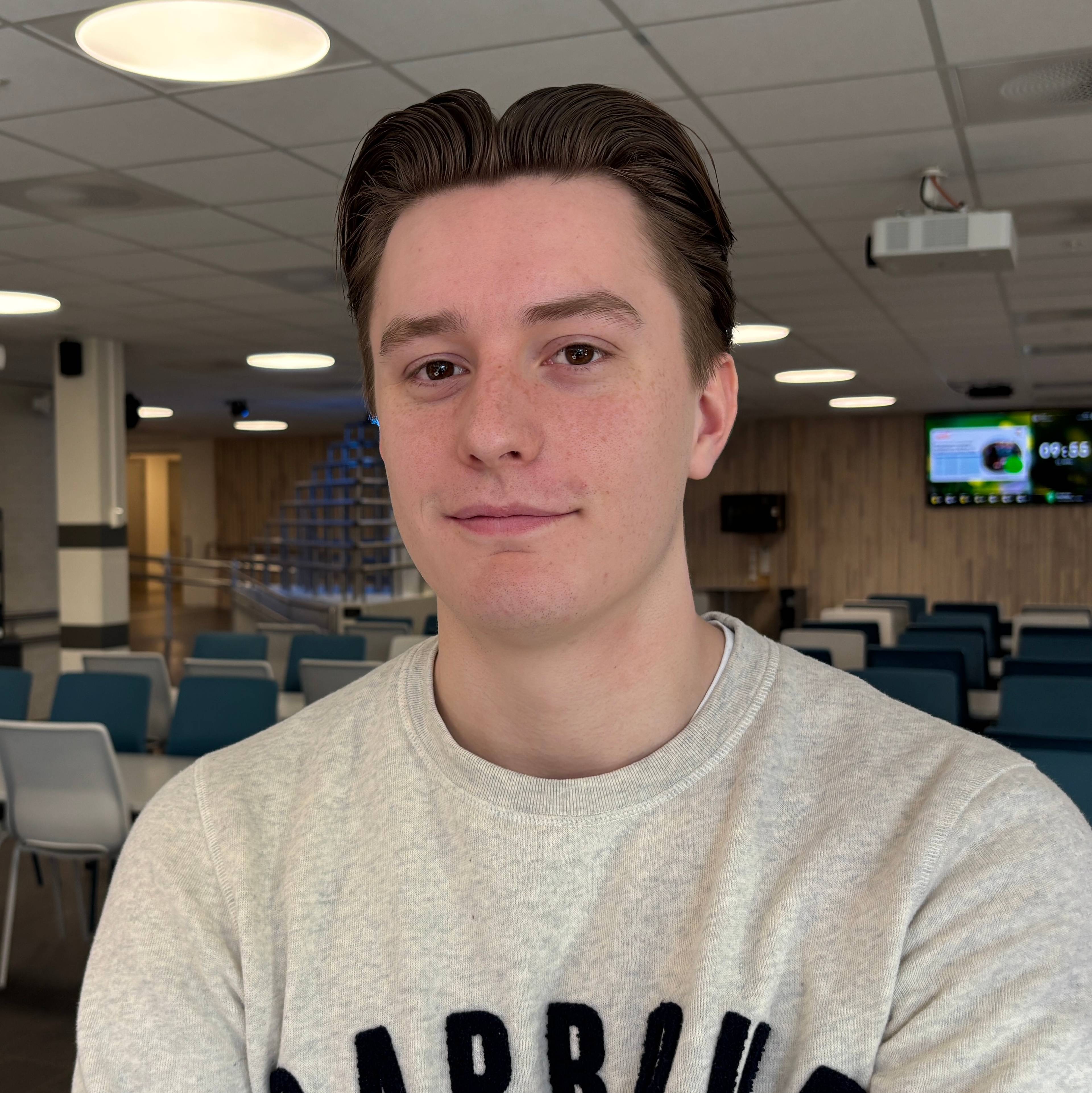 Øistein Røstøen (16) på Raufoss vgs tror en storkommune er lurt fordi det blir flere eldre og færre unge i samfunnet. Da er vi bedre rustet for fremtiden for å kunne jobbe sammen.