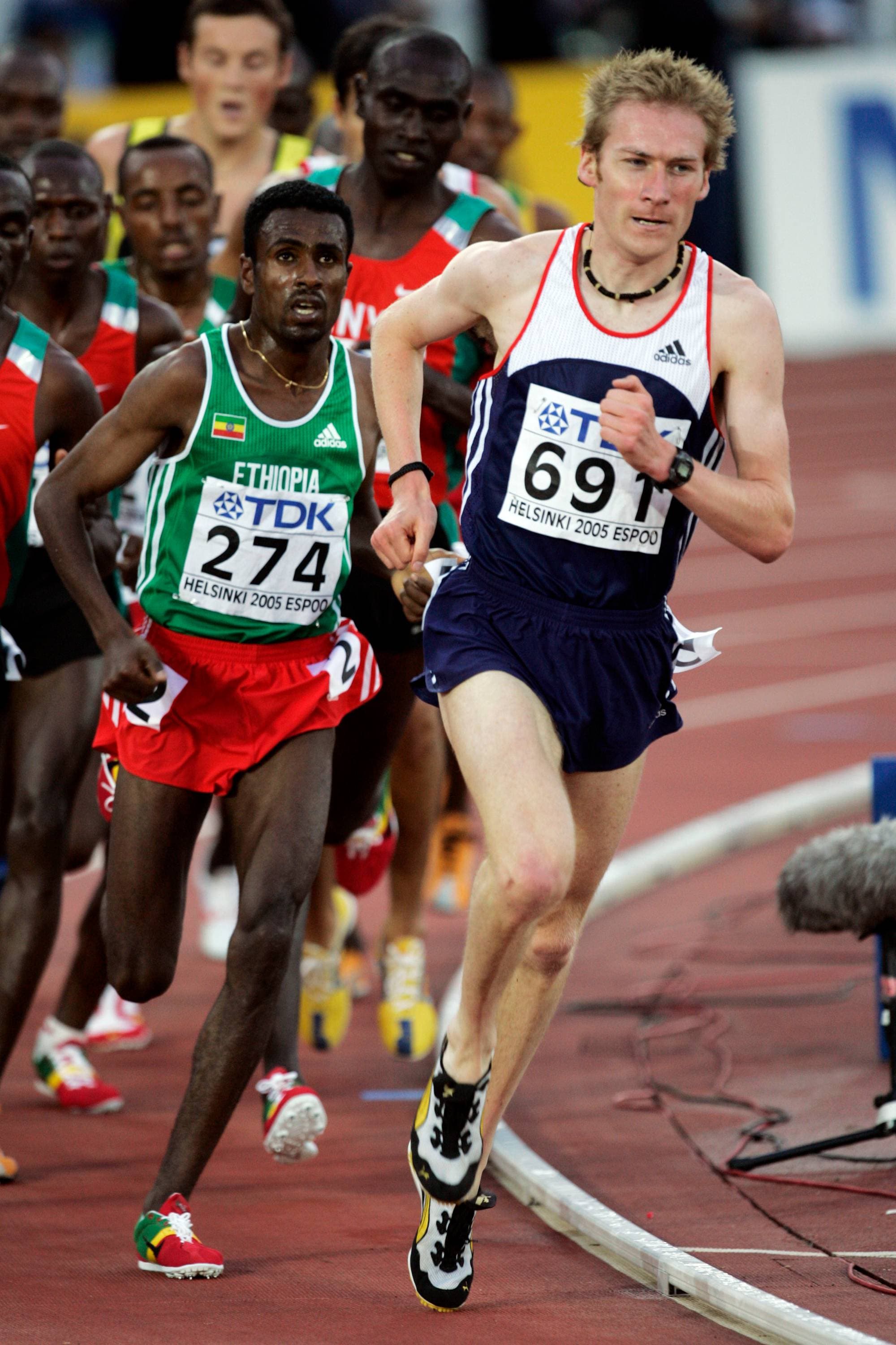 HELSINGFORS, FINLAND 20050814
Marius Bakken kom p� 12. plass p� 5000 meter for herrer under VM i friidrett i Helsingfors s�ndag. 
Foto: Cornelius Poppe / SCANPIX .