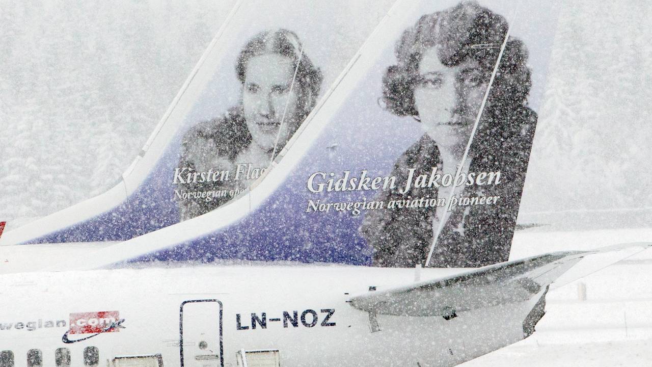 Halevinger på Norwegian-fly