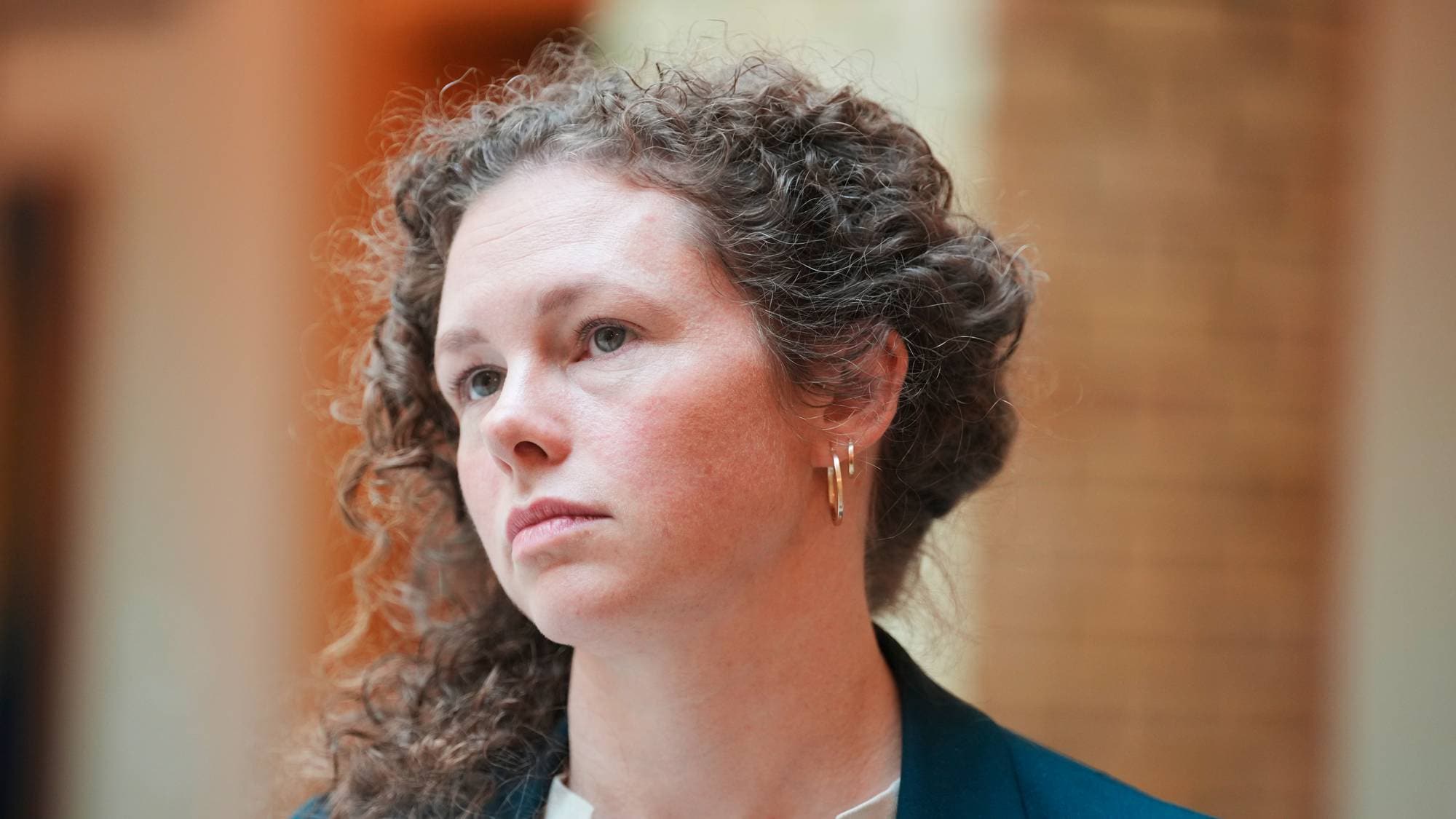 Ingrid Liland( MDG) fra Vandrehallen på Stortinget