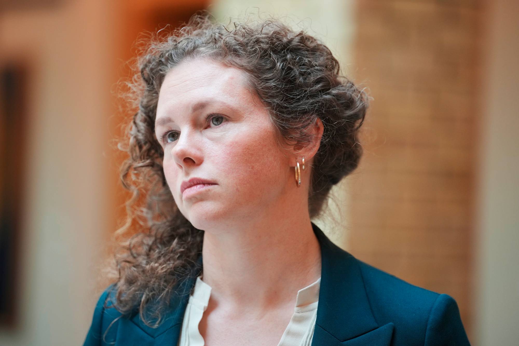 Ingrid Liland( MDG) fra Vandrehallen på Stortinget