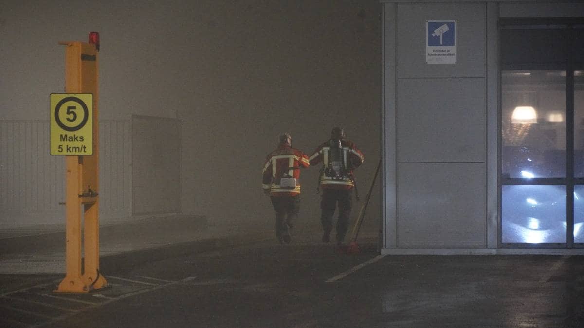 Kraftig røyk etter brann på gjenvinningsanlegg i Tønsberg