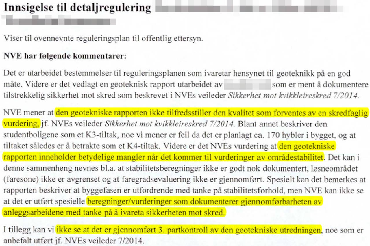 Eksempel på innsigelse på trøndersk konsulentselskap