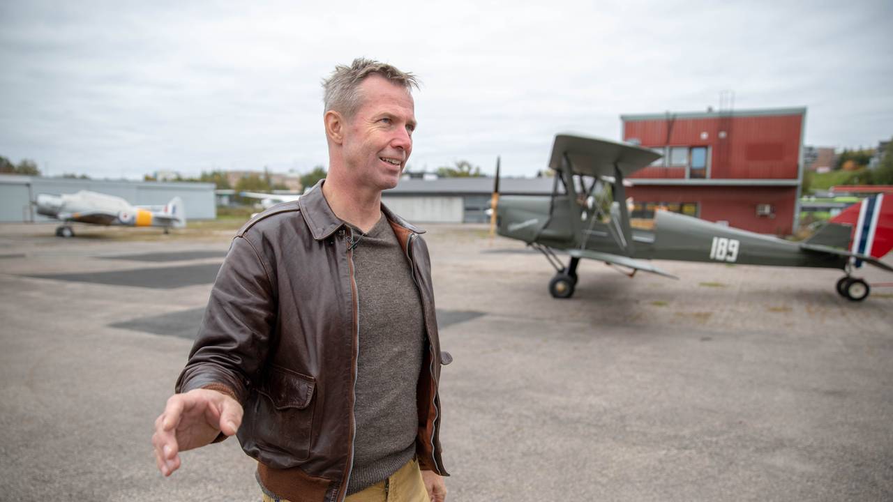 Finn Terje Skyrud på Kjeller flyplass