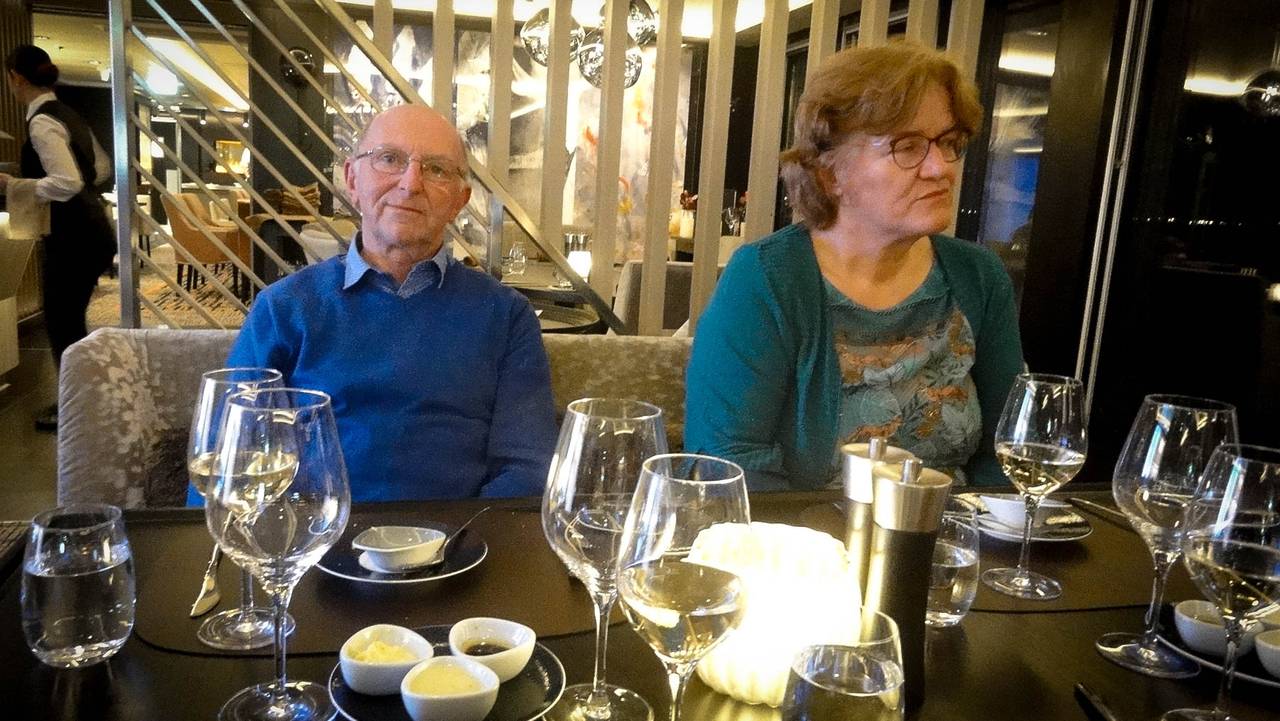 Albert Facq og Lilian Harteveld om bord på «MS Fritjof Nansen».