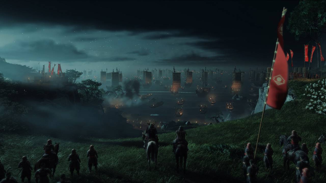 Skjermbilde fra spillet «Ghost of Tsushima».