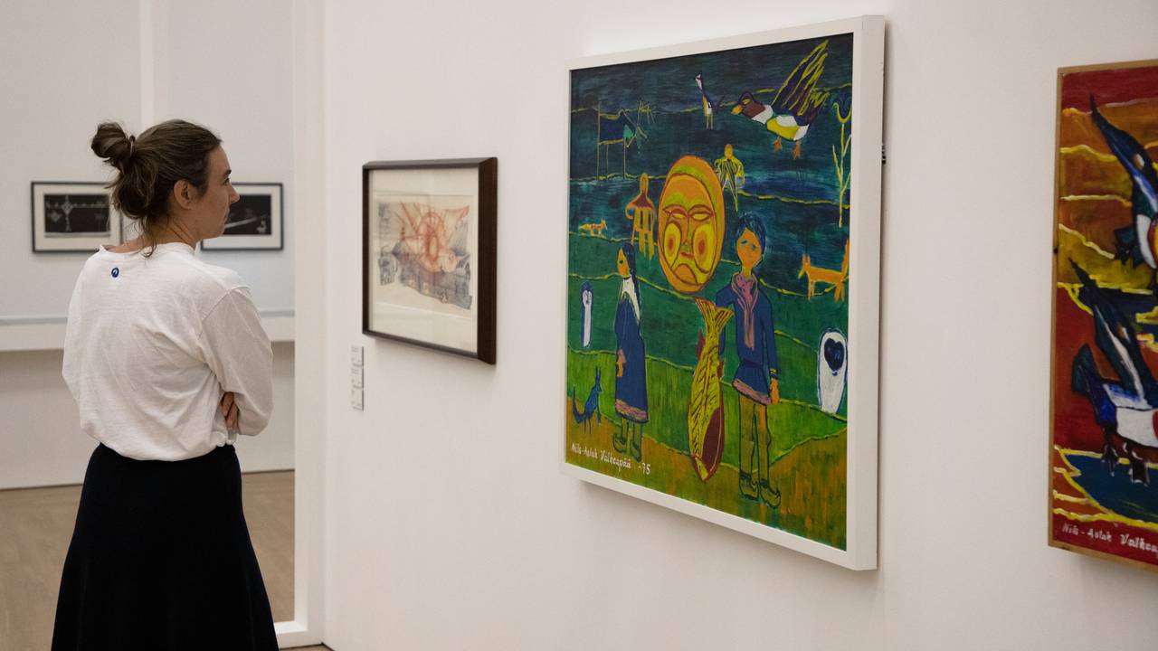Ser på Áillohaš-kunst ved Henie Onstad-museet