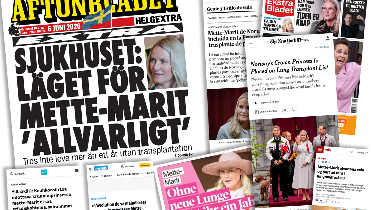 Kronprinsesse Mette-Marits sykdom fronter nyheter over hele verden