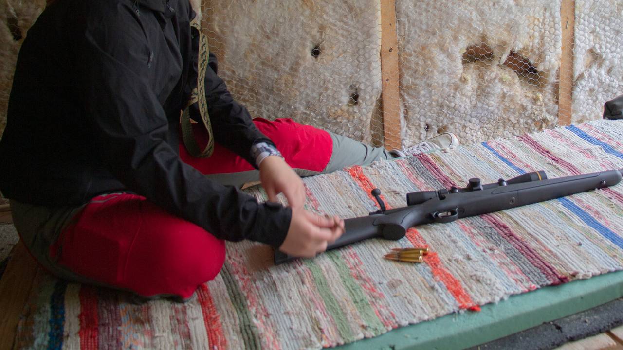 Gyda Glesaaen Johansen på jegerprøvekurs