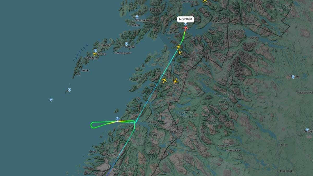 Fra Gran Canaria: Fikk ikke til å lande i Bodø