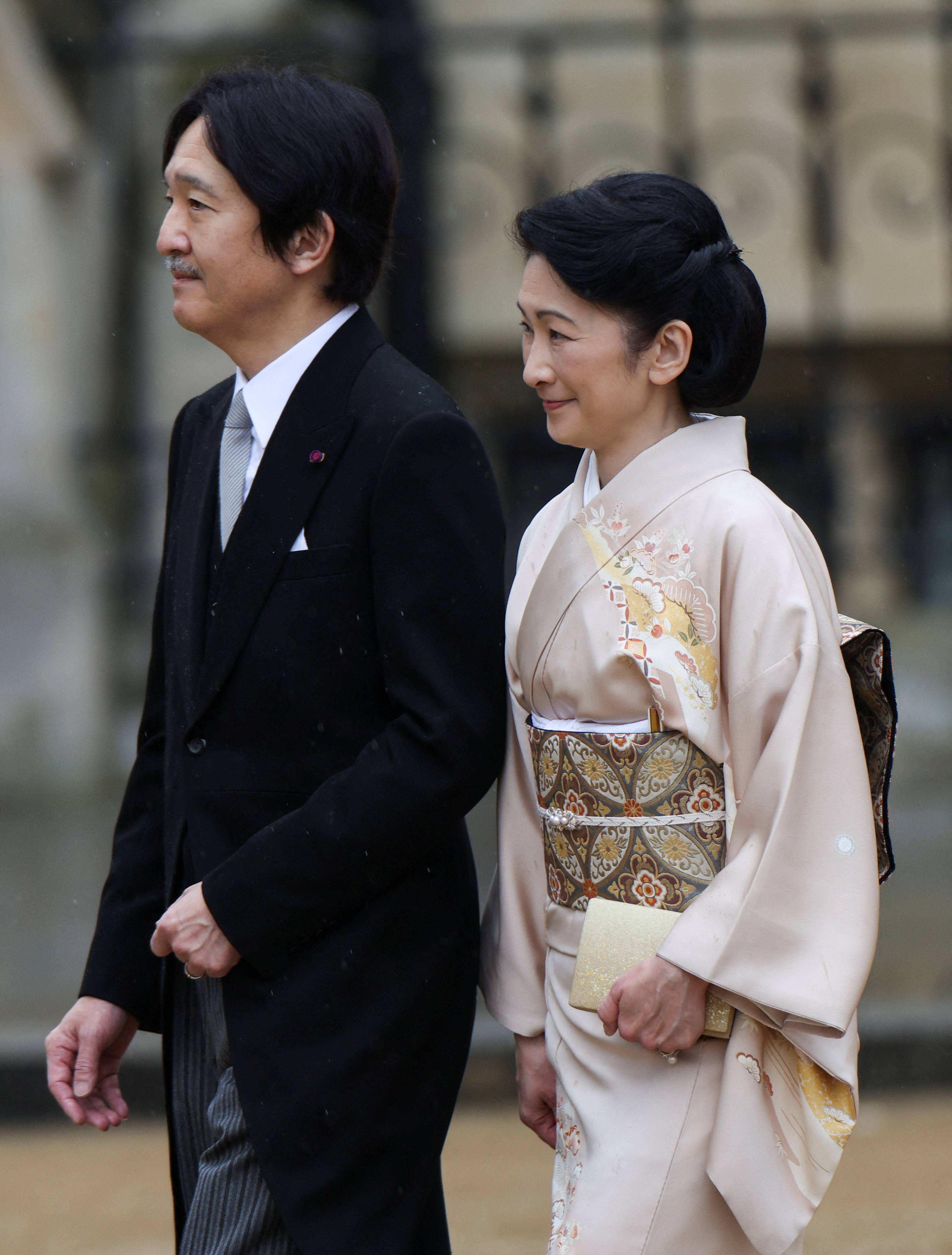 Kronprins Fumihito (også kjent som prins Akishino) og kronprinsesse Kiko av Japan