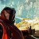 Bungie En karakter i romdrakt tar en selfie