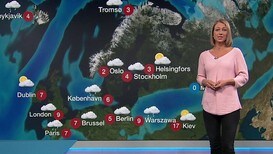 Værvarslingen har endret seg mye på kort tid, og meteorologen bruker ganske ofte folkelige begreper, skriver Værvarslingsdirektør Bård Fjukstad. På bildet er det Meteorolog Siri Wiberg som presenterer værvarselet i Dagsrevyen. 
