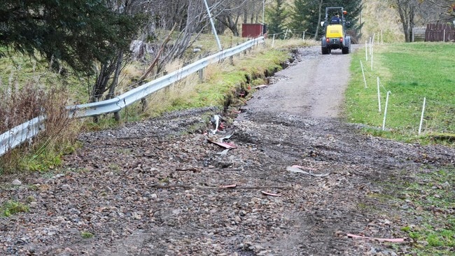 Dagen derpå etter uværet på Sortland