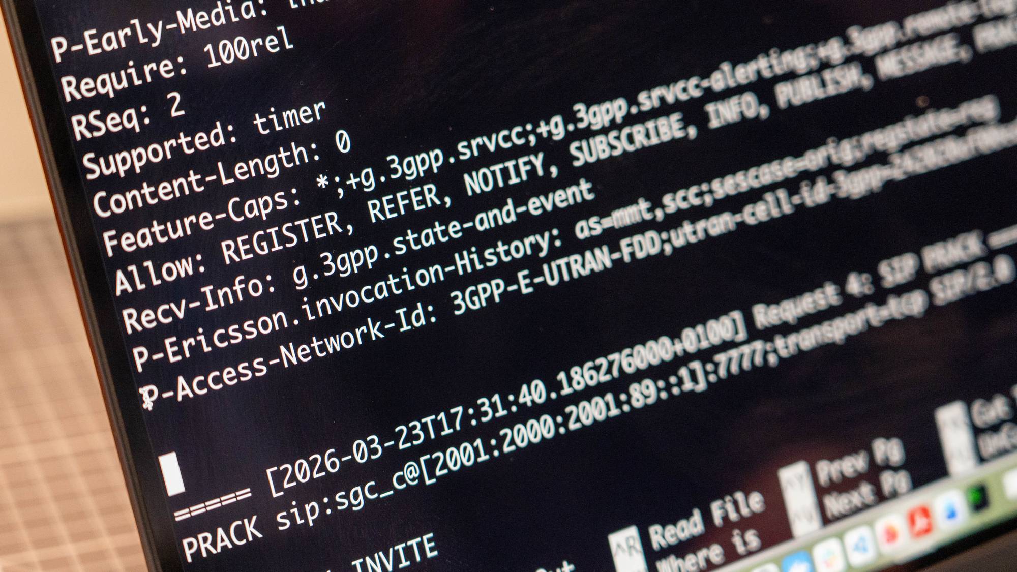 Viser et terminal-vindu med informasjon om det feilskrevne ordet