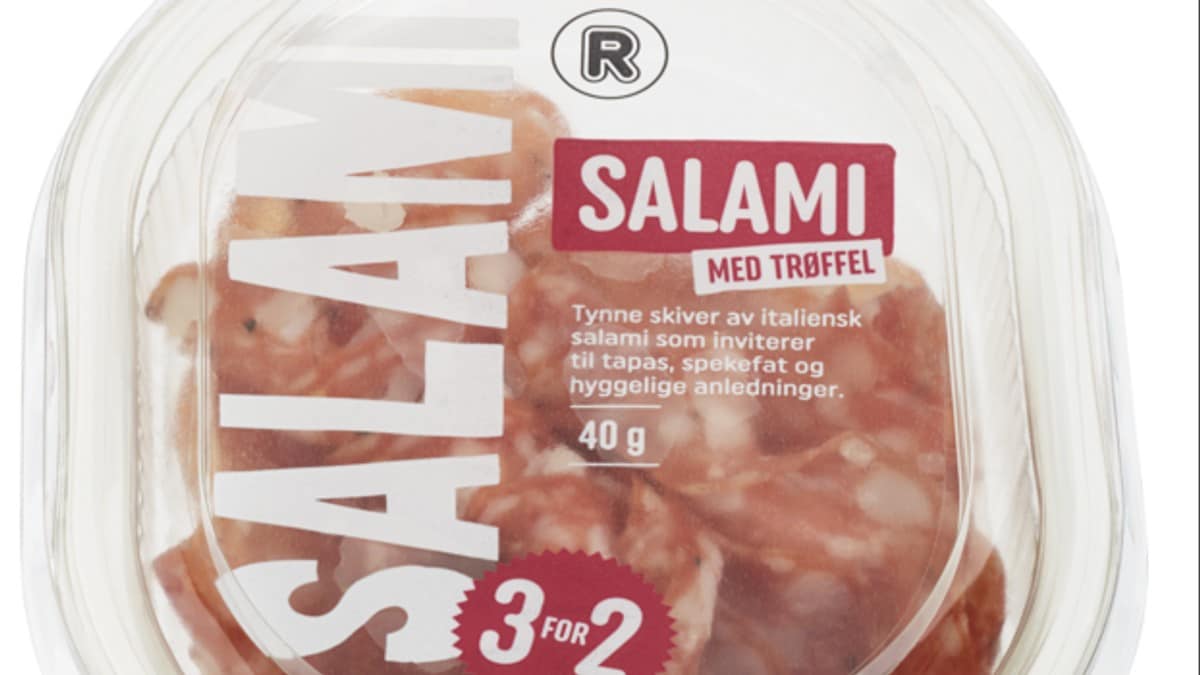 Rema 1000 tilbakekaller salami med tr&oslash;ffel