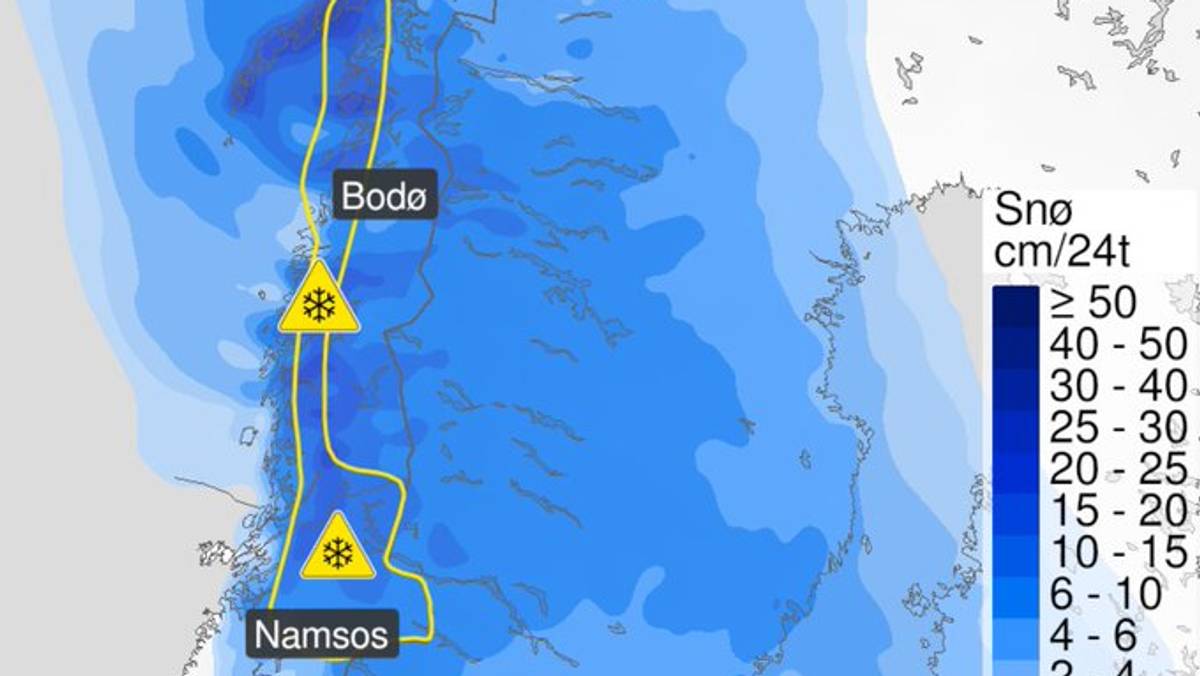 Venter 25 centimeter snø på 24 timer – så blir det «sommertemperaturer»