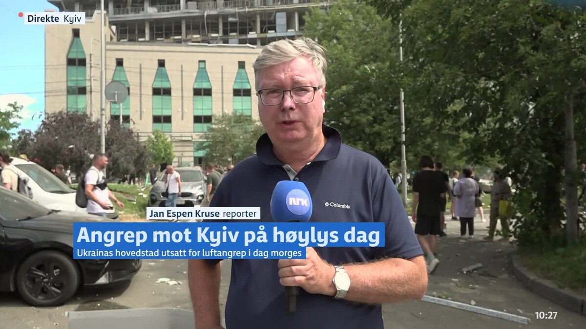 Russiske angrep mot Kyiv på høylys dag