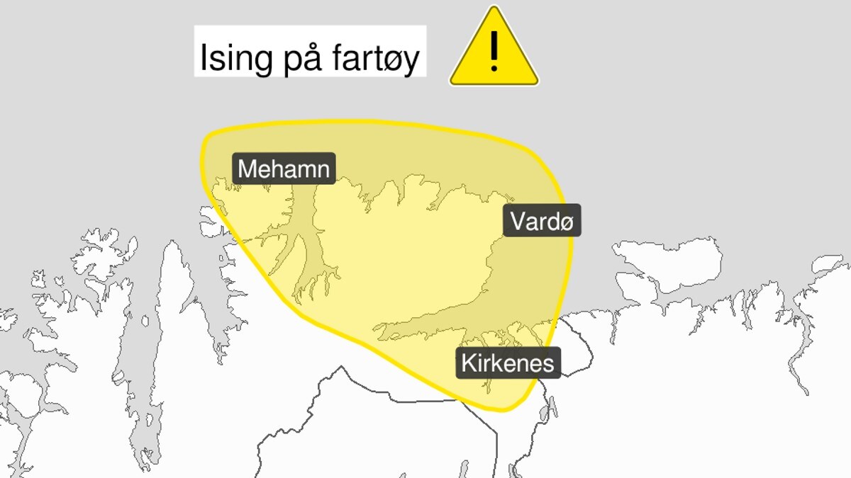 Fare for moderat ising på skip i Øst-Finnmark