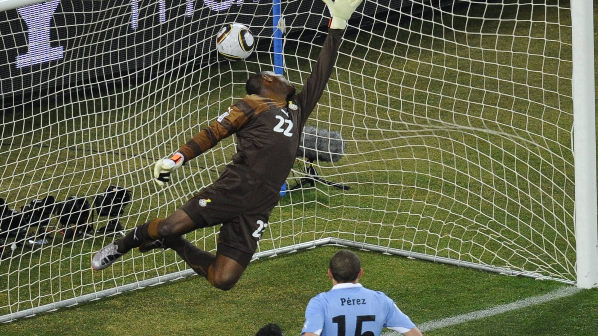 Forlan har scoret for Uruguay mot Ghana i VM 2010.