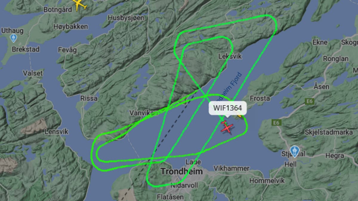 Nødmelding fra Widerøe-fly