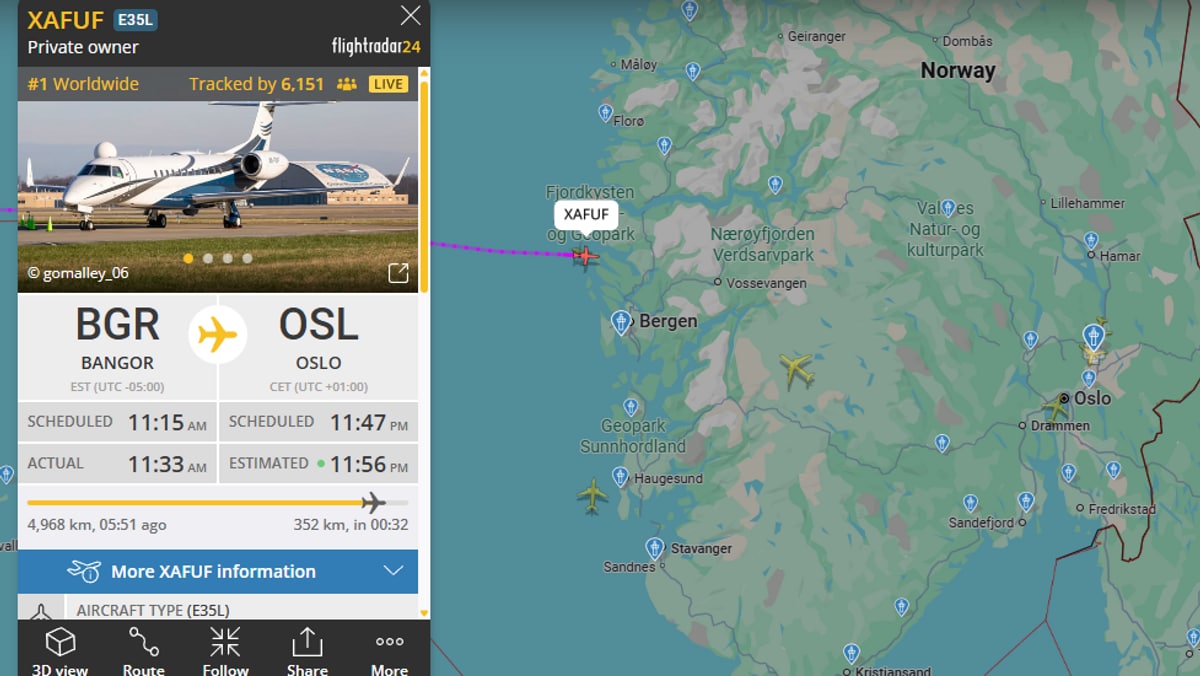 Tusenvis følger flyreisen til Machado