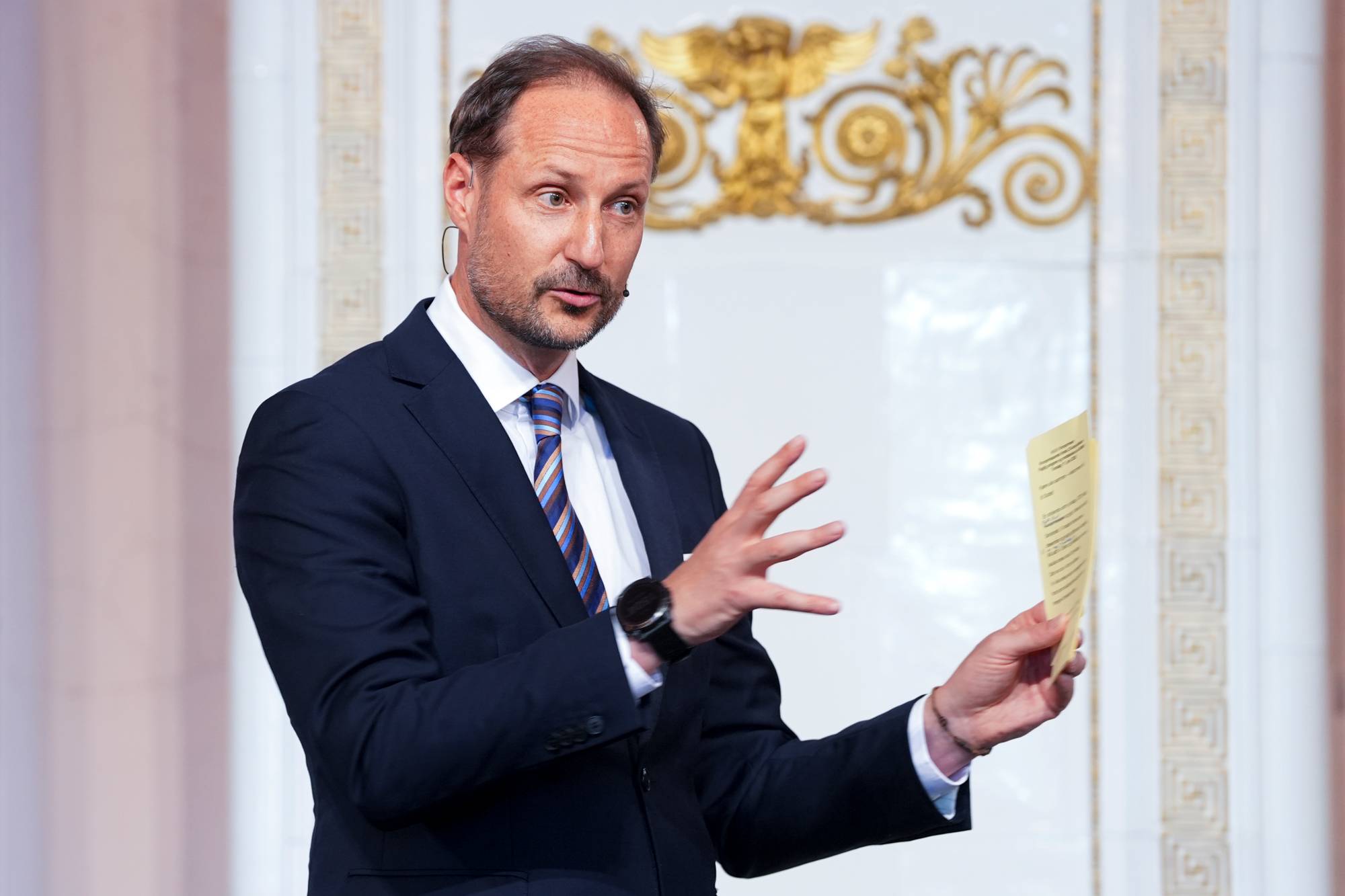 Kronprins Haakon taler under feiringen av Kronprinsparets fonds 25-årsjubileum