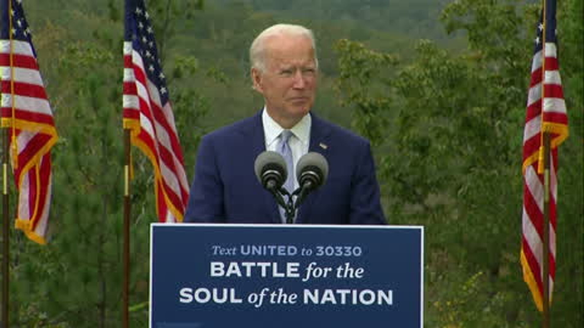 Joe Biden taler i Philadelphia