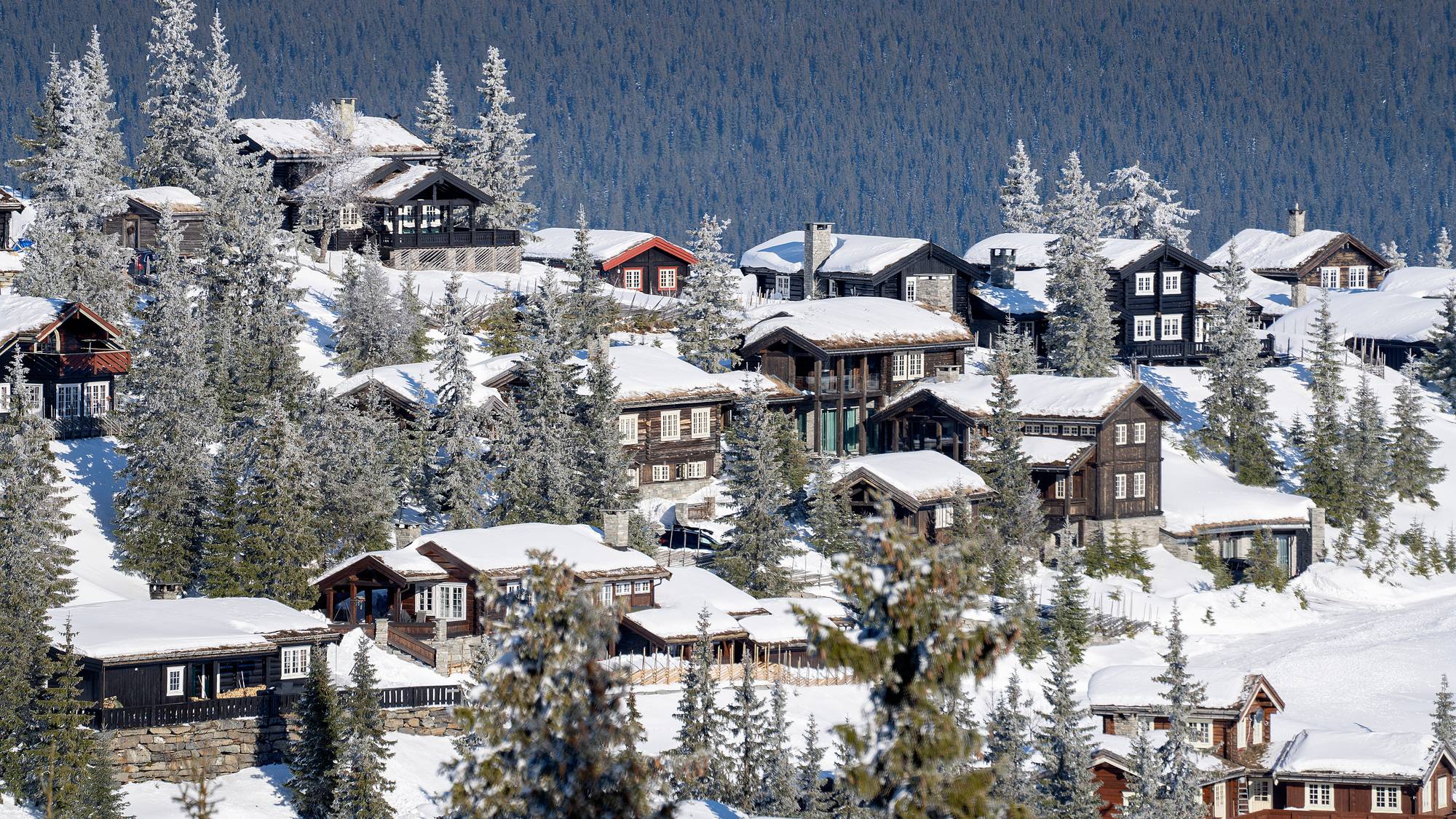 Hyttefelt på østsiden av Kvitfjell.