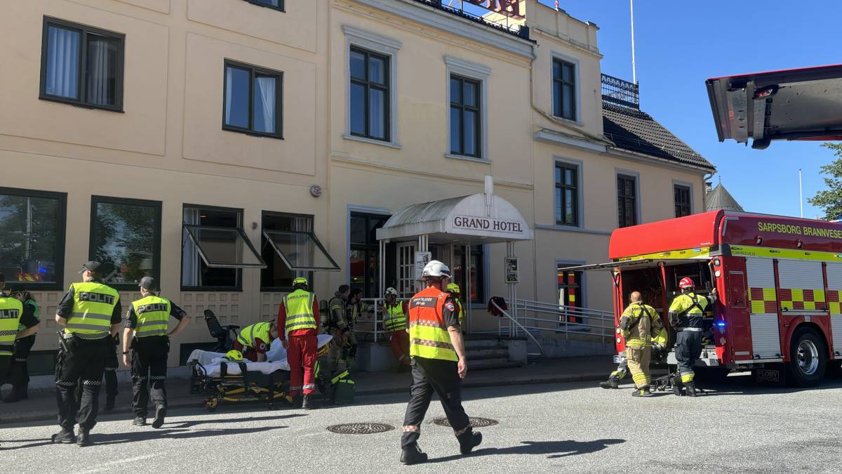 En person pågrepet etter brann i Halden sentrum