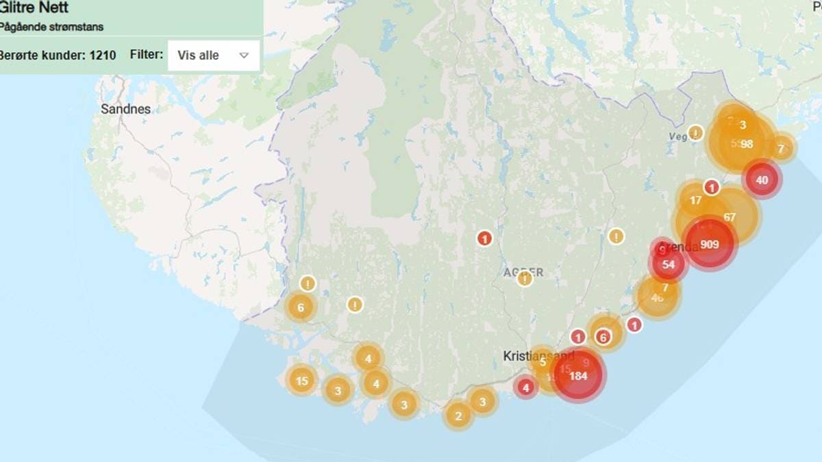 Over 900 uten strøm