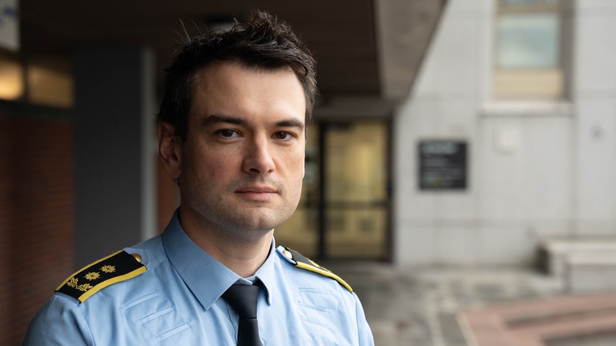 Politiadvokat Marcus Monsen er aktor i saken. FOTO: Oskar Rennedal/NRK