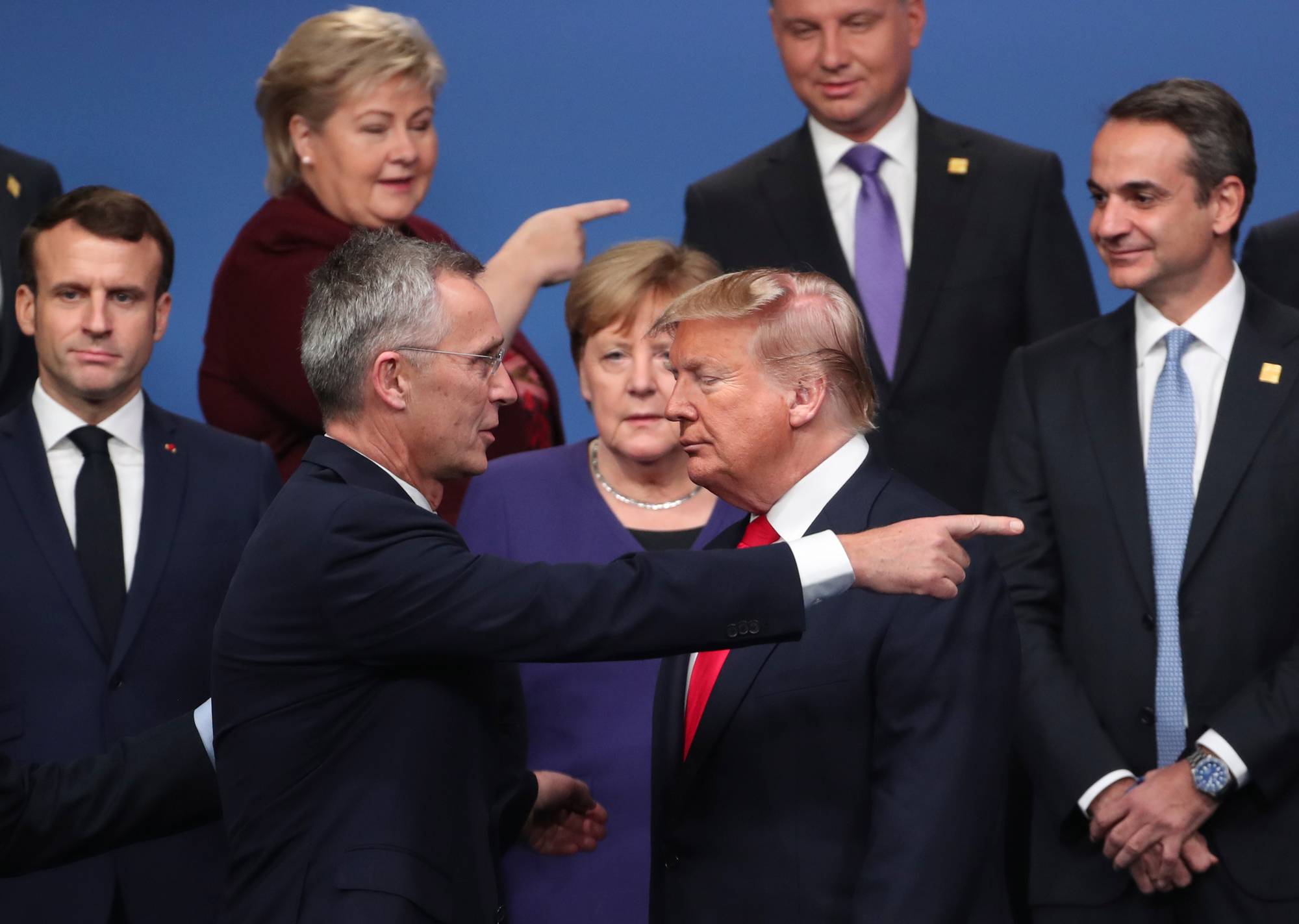 Jens Stoltenberg og Donald Trump.