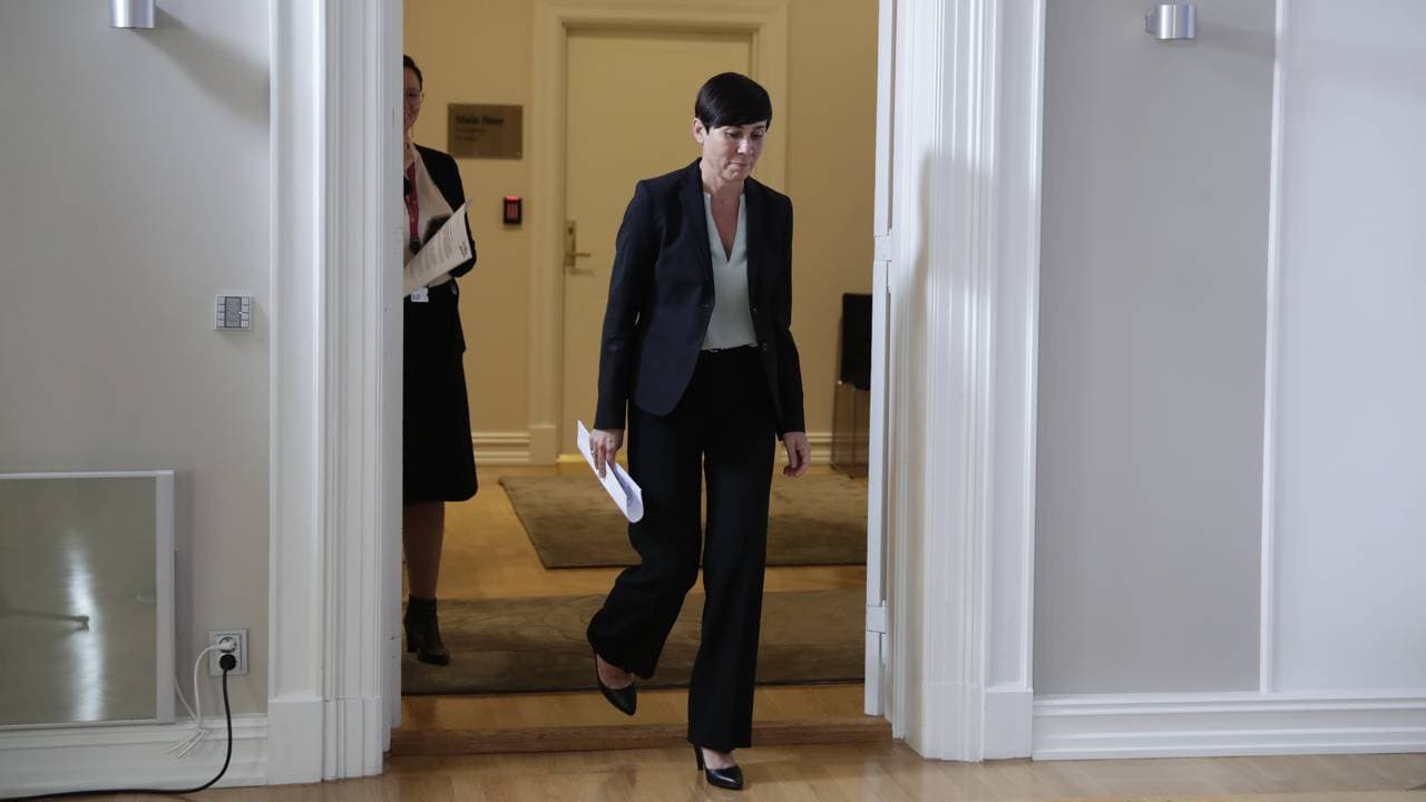 Utenriksminister Ine Eriksen Søreide holder pressemøte om situasjonen i Afghanistan.
