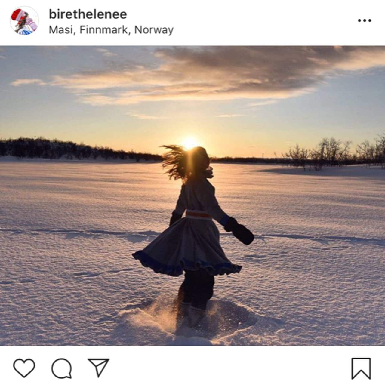 Biret Helene Eira sitt bilde fra instagram