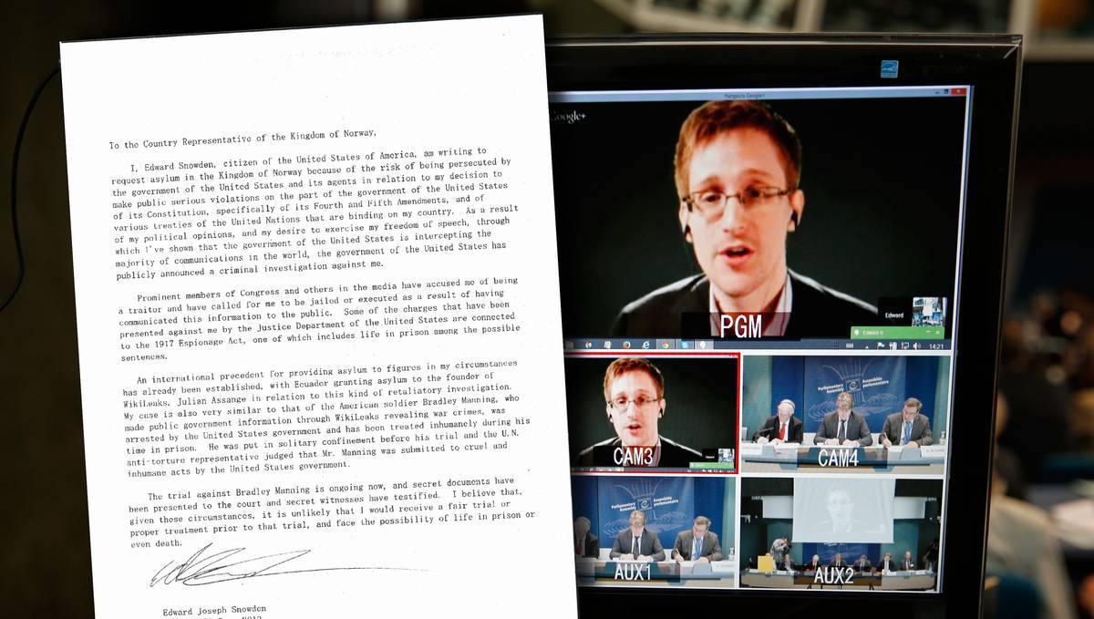 Slik ba Snowden om asyl i Norge – NRK Dokumentar