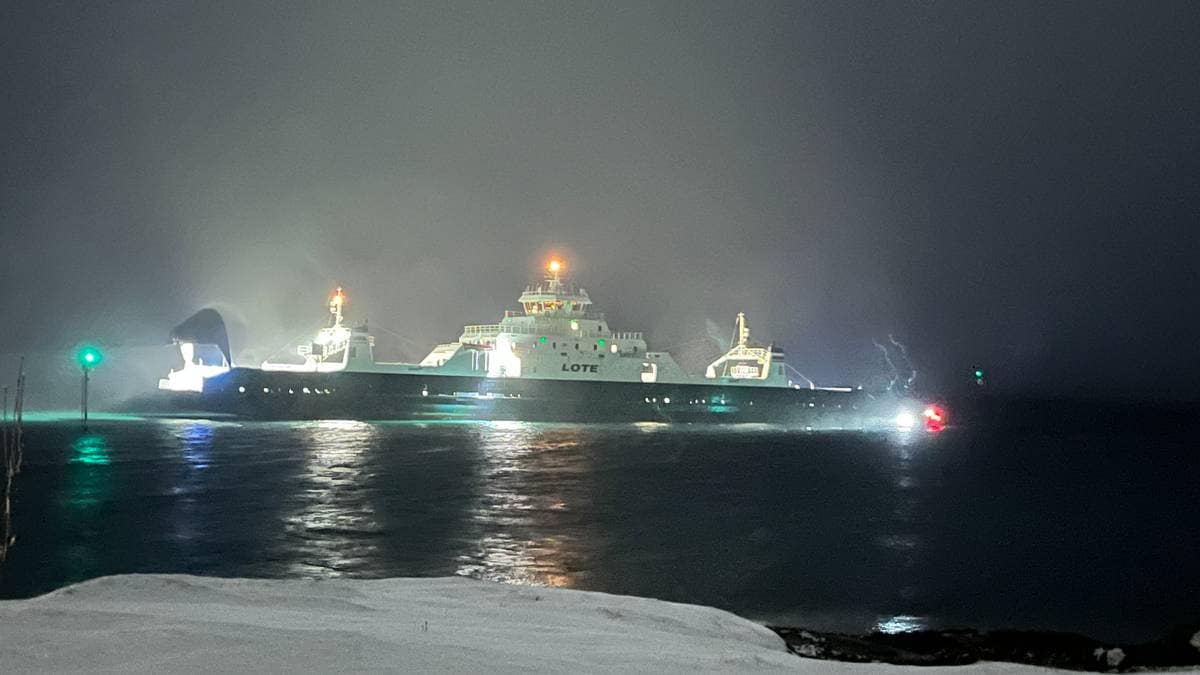 MF Lote stod på grunna i 7,5 timar