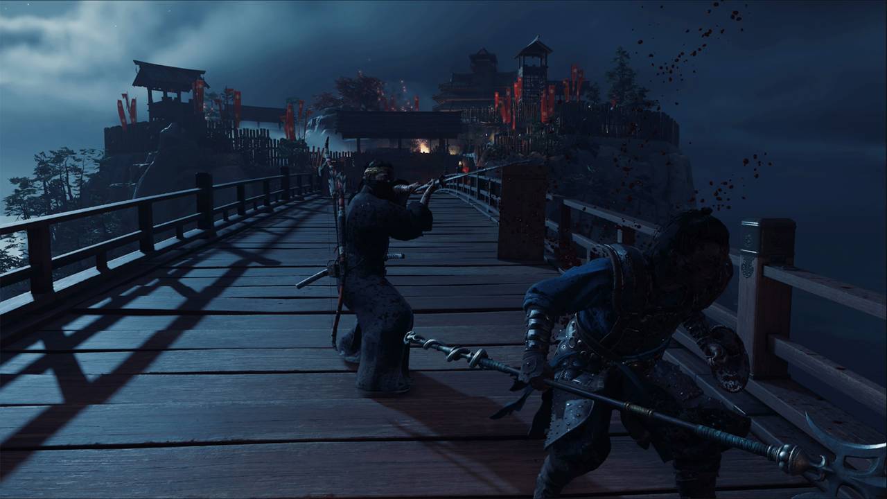 Skjermbilde fra spillet «Ghost of Tsushima».