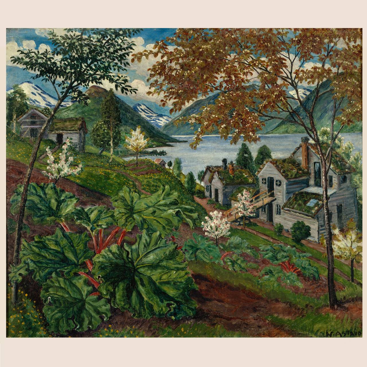 Rhubarb on Sandalstrand by Nikolai Astrup.