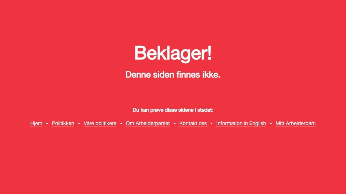 Arbeidarpartiet tok ned nettside om rentekutt