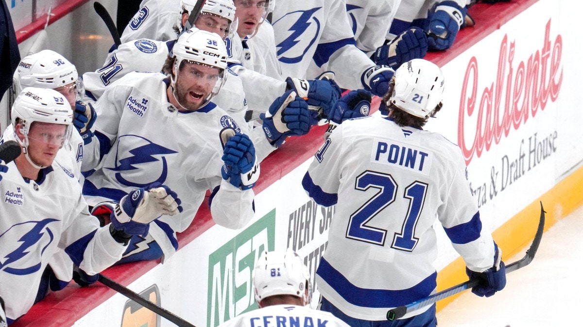 NHL: Lilleberg uten målpoeng da Lightning vant på overtid