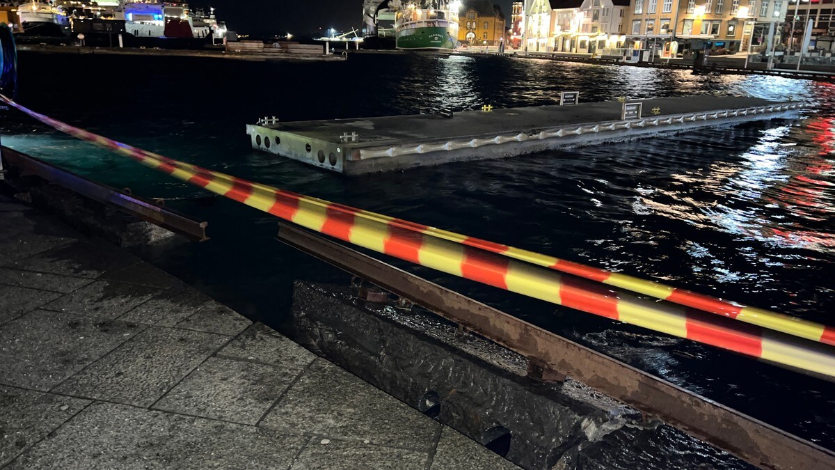 Kai i Stavanger skadd av uværet